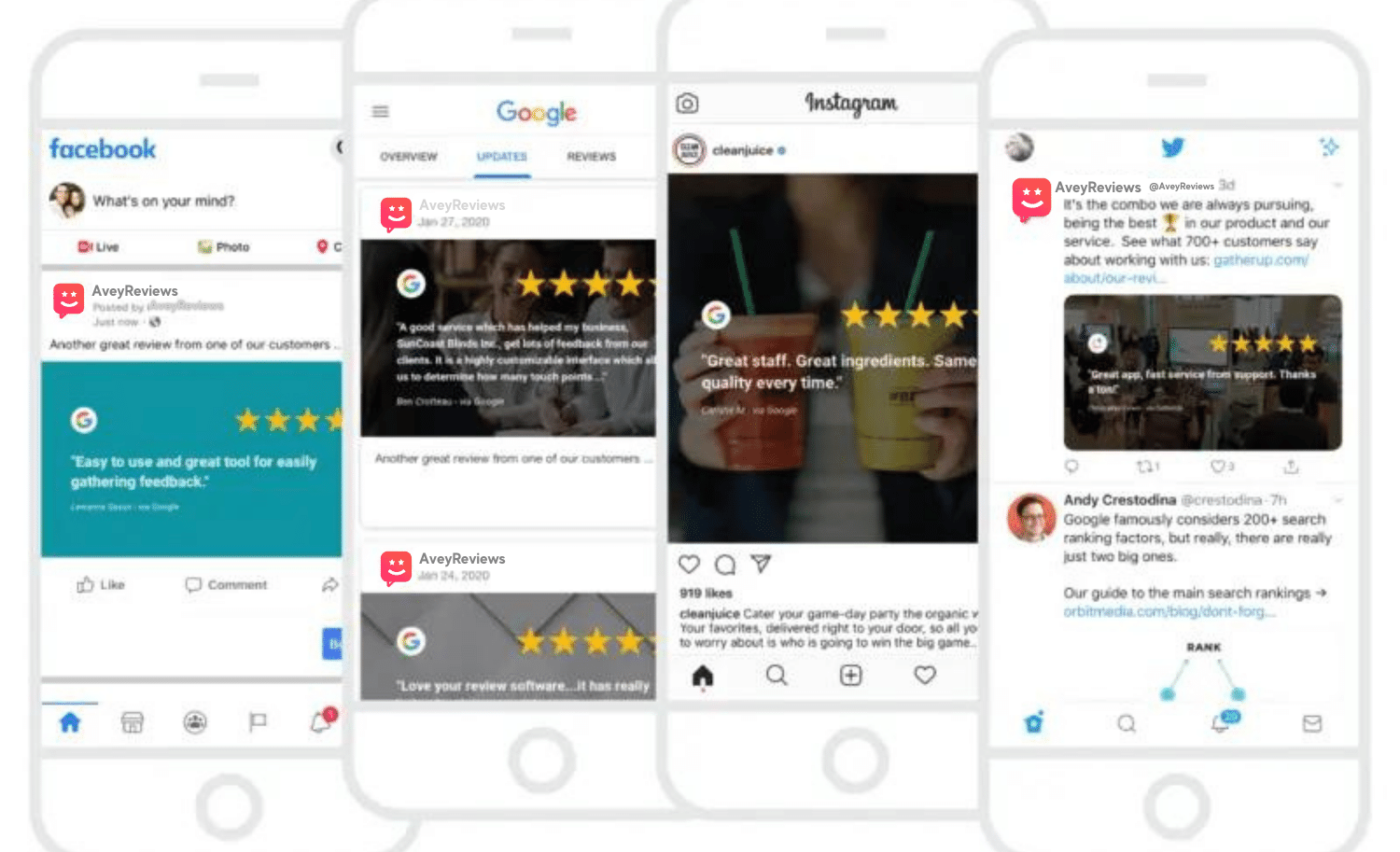 Avey-phone-social-business-review Social Media Business Review platform